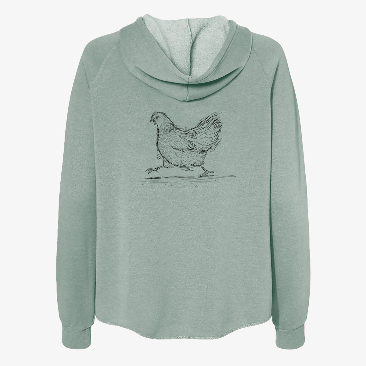 Hurried Hen - Orpington Chicken - Women&#39;s Cali Wave Zip-Up Sweatshirt