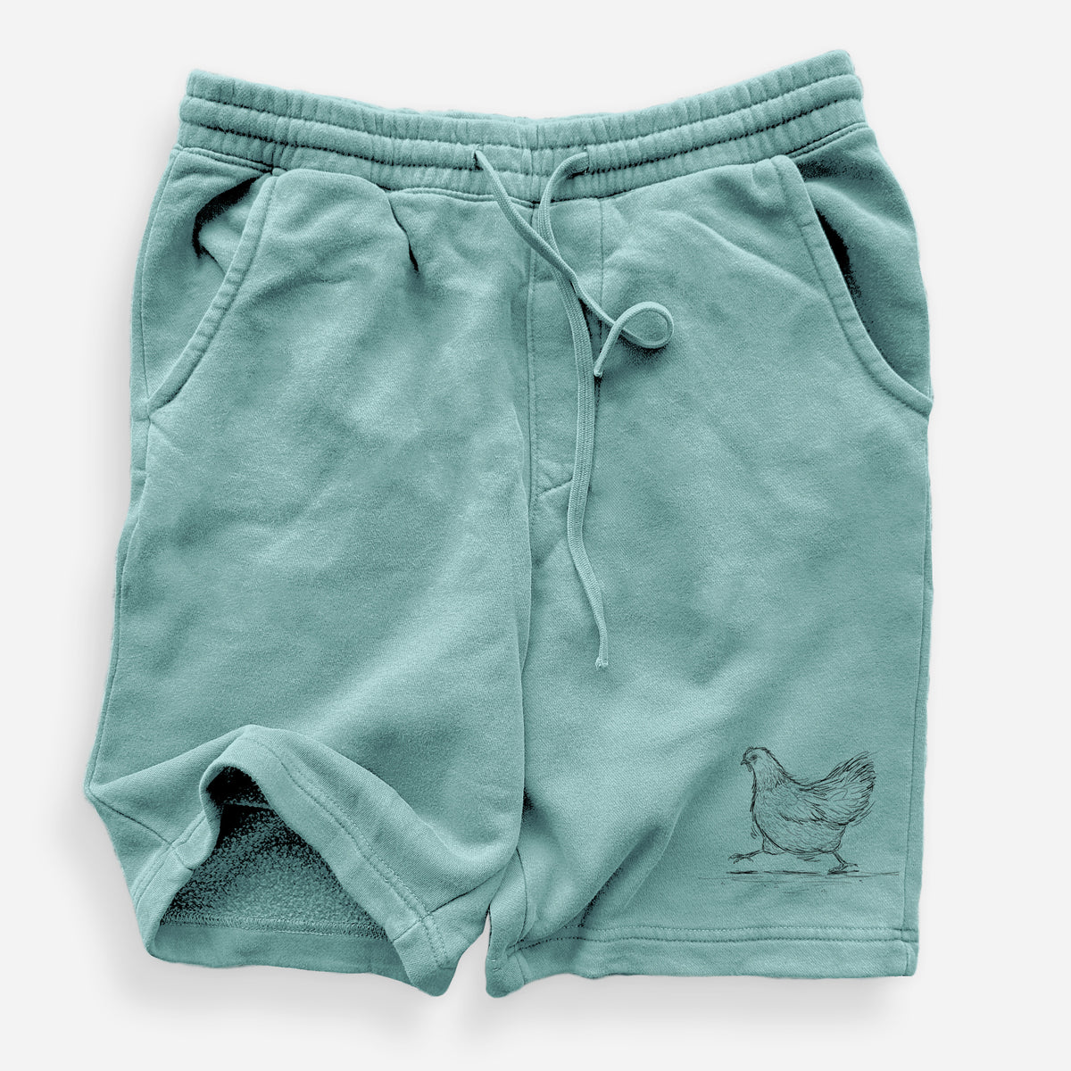 Hurried Hen - Orpington Chicken - Unisex Pigment Dyed Shorts