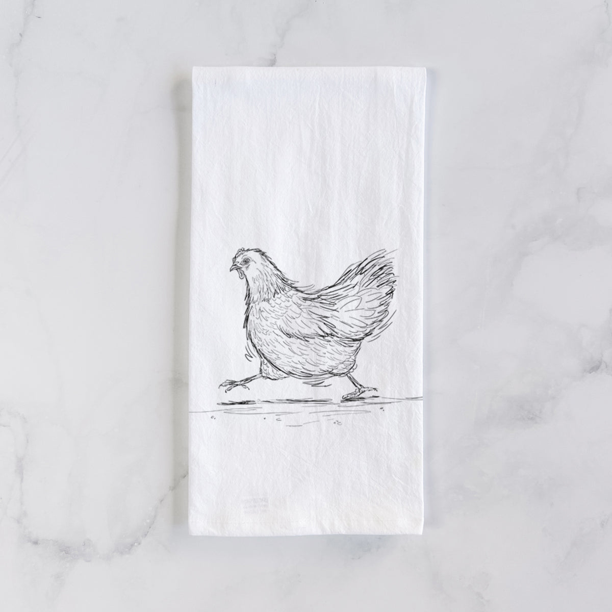 Hurried Hen - Orpington Chicken Tea Towel