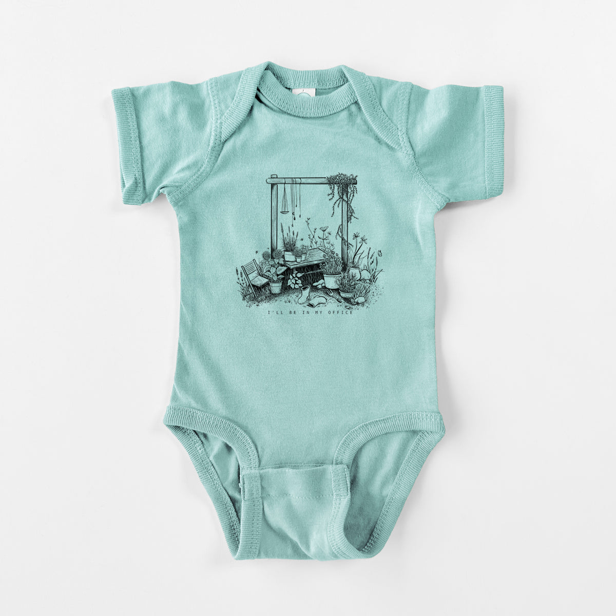 I'll Be In My Office — Garden - Baby Fine Jersey Bodysuit