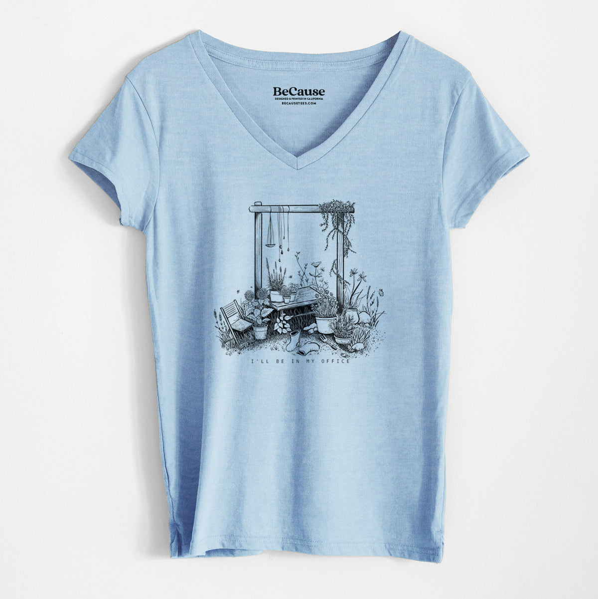 I&#39;ll Be In My Office — Garden - Women&#39;s 100% Recycled V-neck