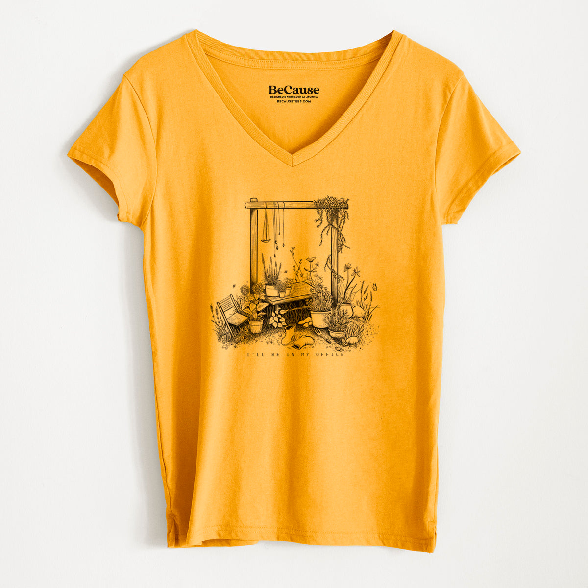 I&#39;ll Be In My Office — Garden - Women&#39;s 100% Recycled V-neck