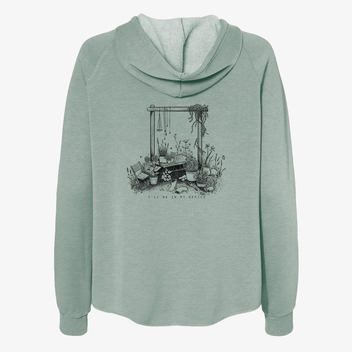 I'll Be In My Office — Garden - Women's Cali Wave Zip-Up Sweatshirt