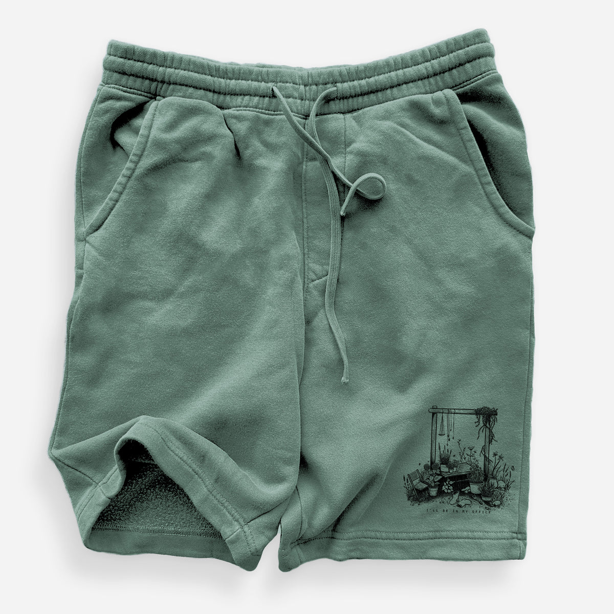 I&#39;ll Be In My Office — Garden - Unisex Pigment Dyed Shorts