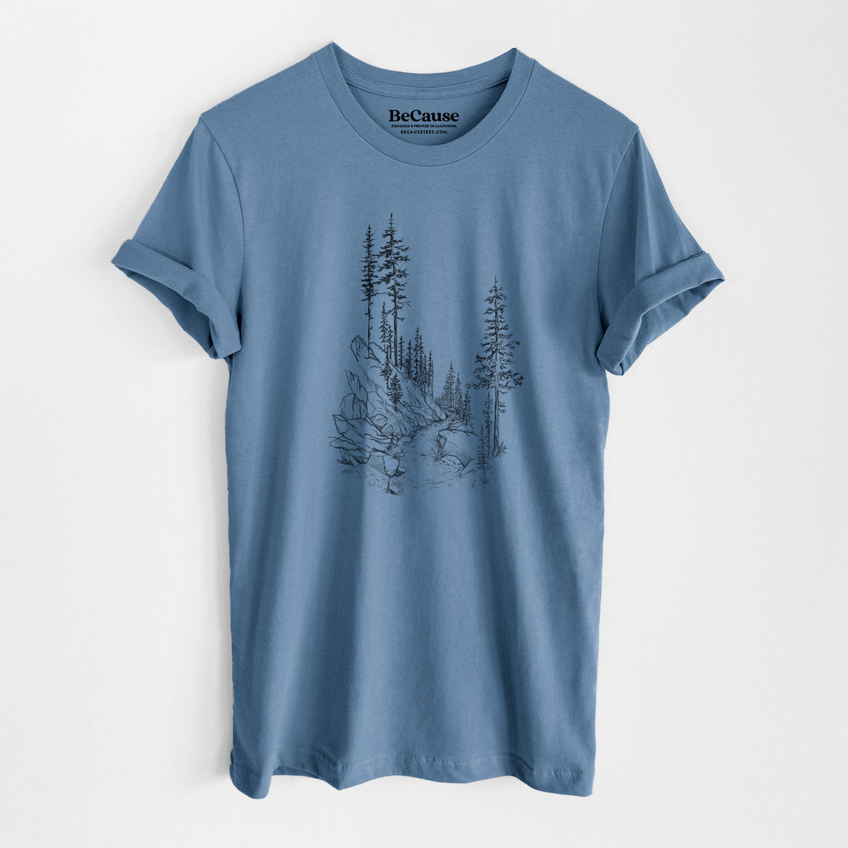 Into the Woods - Hiking - Lightweight 100% Cotton Unisex Crewneck