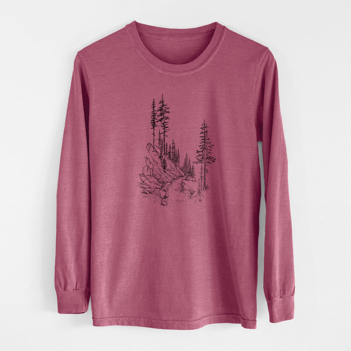 Into the Woods - Hiking - Men&#39;s Heavyweight 100% Cotton Long Sleeve