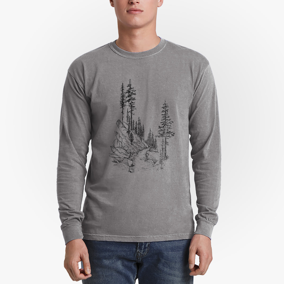 Into the Woods - Hiking - Men&#39;s Heavyweight 100% Cotton Long Sleeve