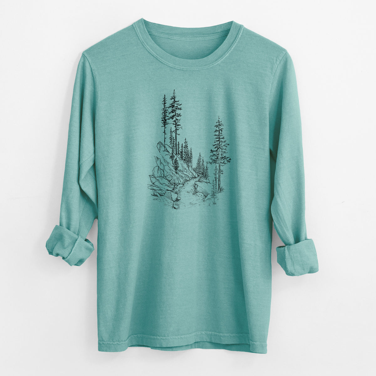 Into the Woods - Hiking - Men&#39;s Heavyweight 100% Cotton Long Sleeve