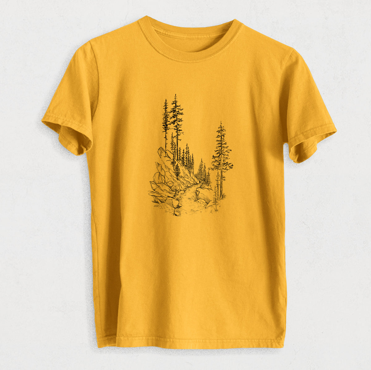 Into the Woods - Hiking - Heavyweight Men&#39;s 100% Organic Cotton Tee