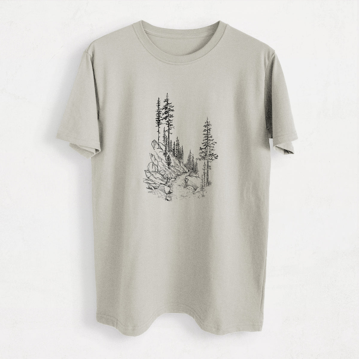 Into the Woods - Hiking - Heavyweight Men&#39;s 100% Organic Cotton Tee