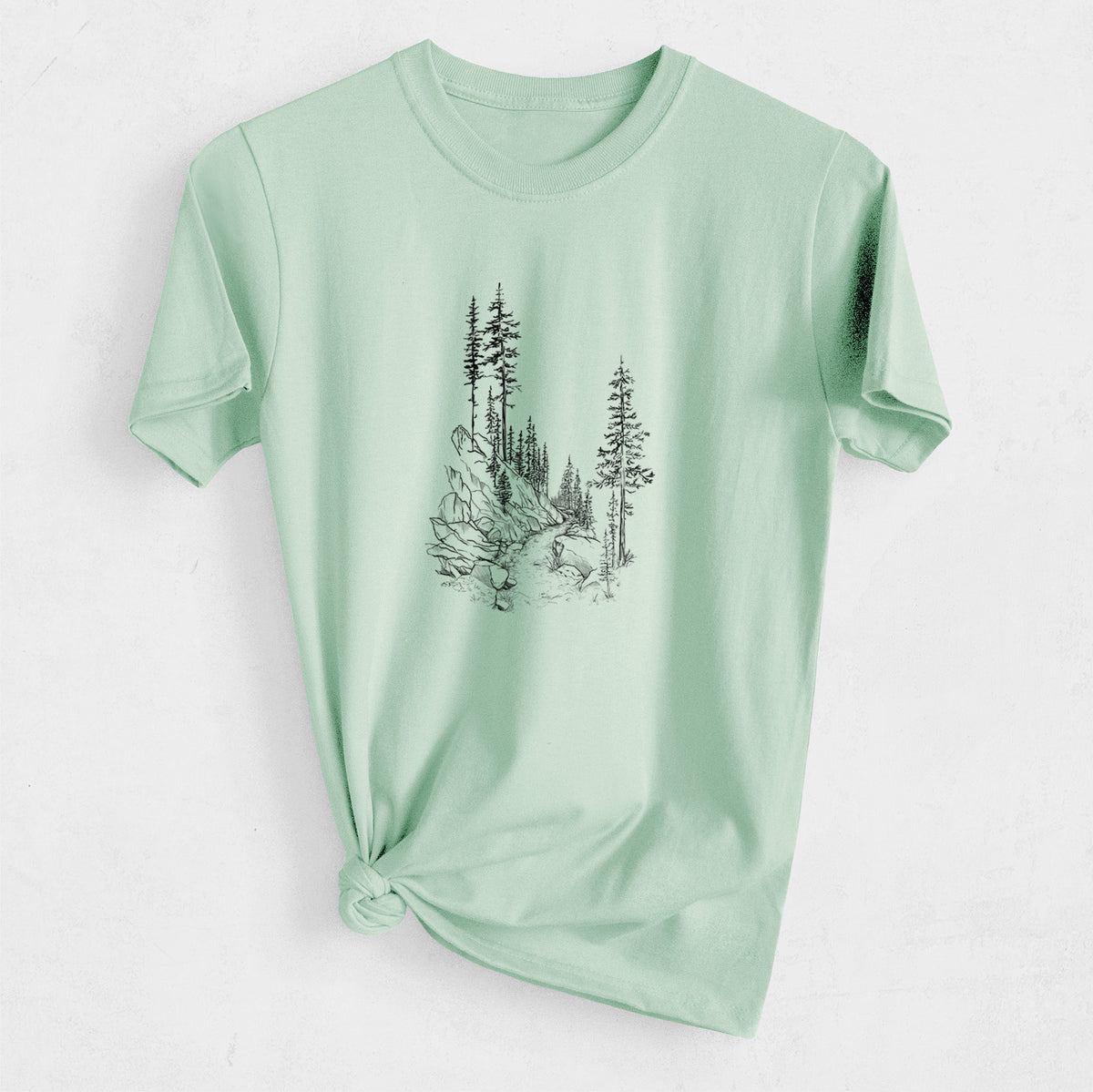 Into the Woods - Hiking - Heavyweight Men&#39;s 100% Organic Cotton Tee