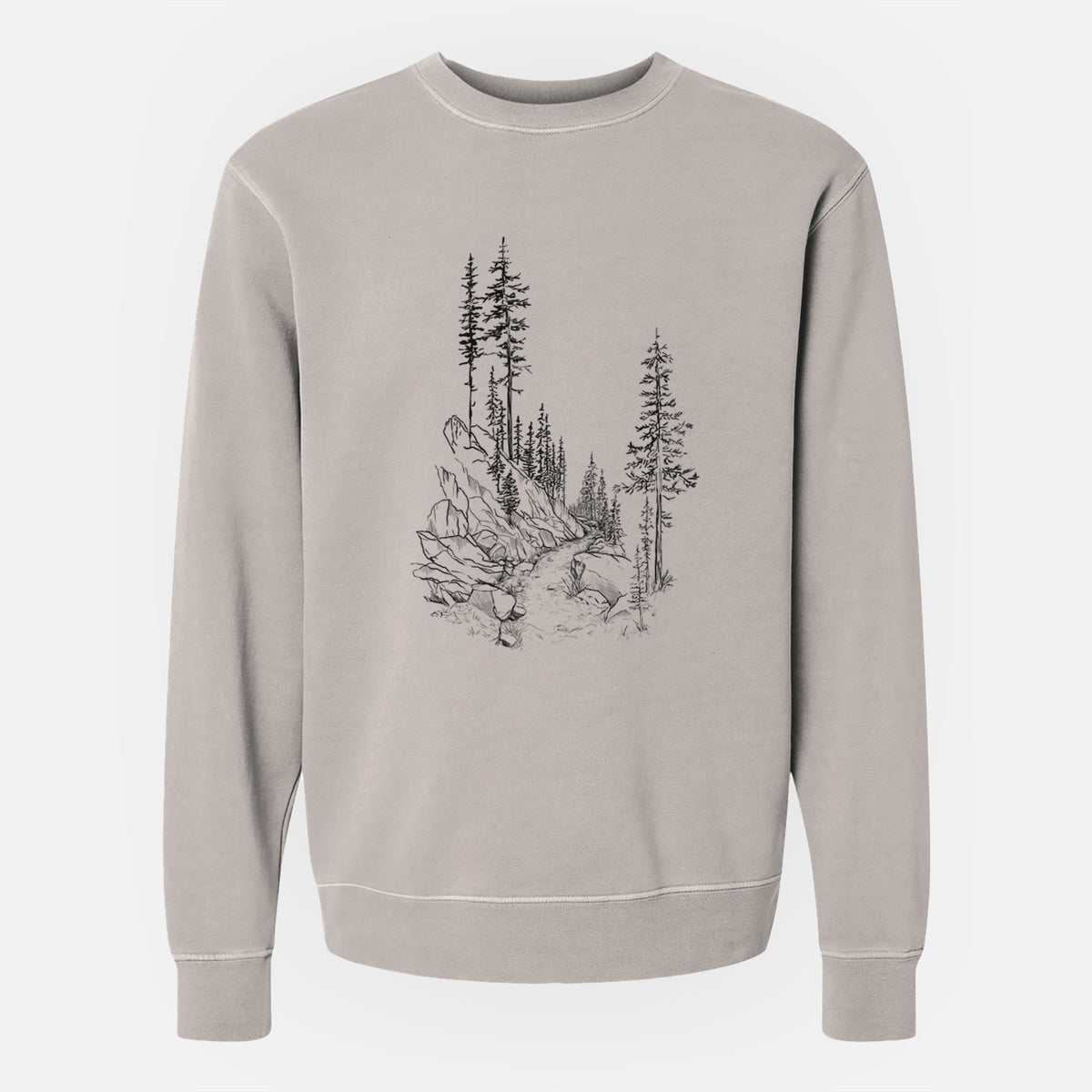 Into the Woods - Hiking - Unisex Pigment Dyed Crew Sweatshirt