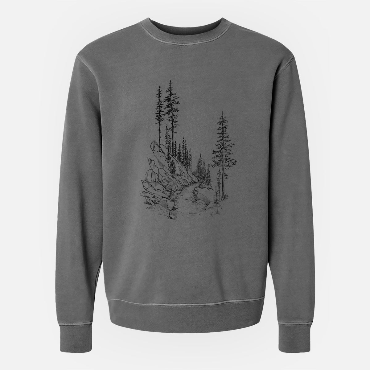 Into the Woods - Hiking - Unisex Pigment Dyed Crew Sweatshirt