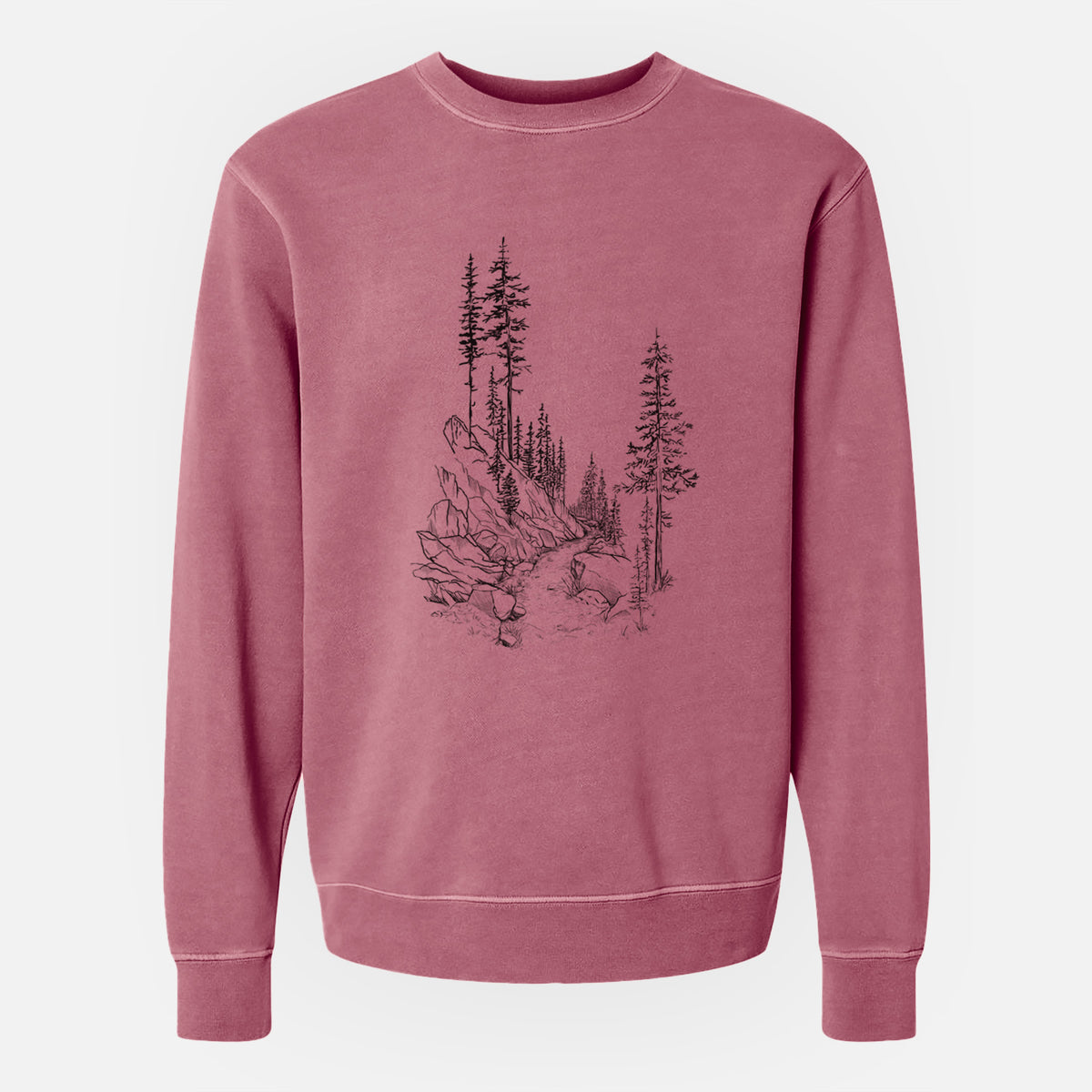 Into the Woods - Hiking - Unisex Pigment Dyed Crew Sweatshirt