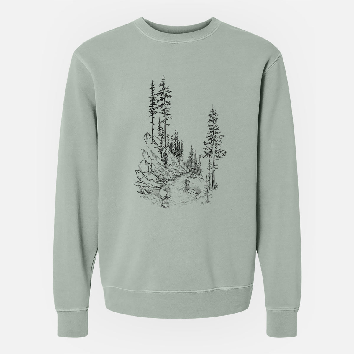 Into the Woods - Hiking - Unisex Pigment Dyed Crew Sweatshirt