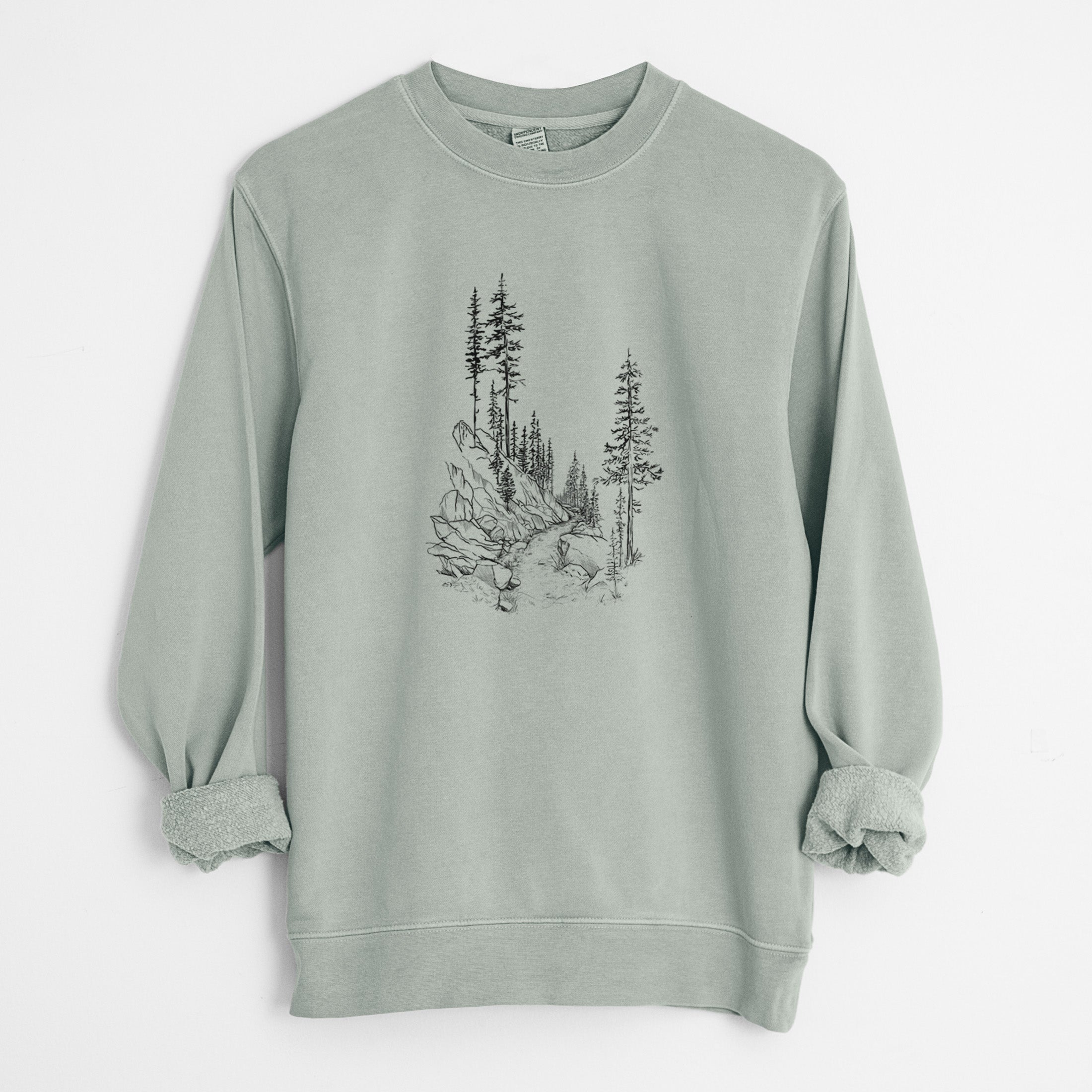 Into the Woods - Hiking - Unisex Pigment Dyed Crew Sweatshirt