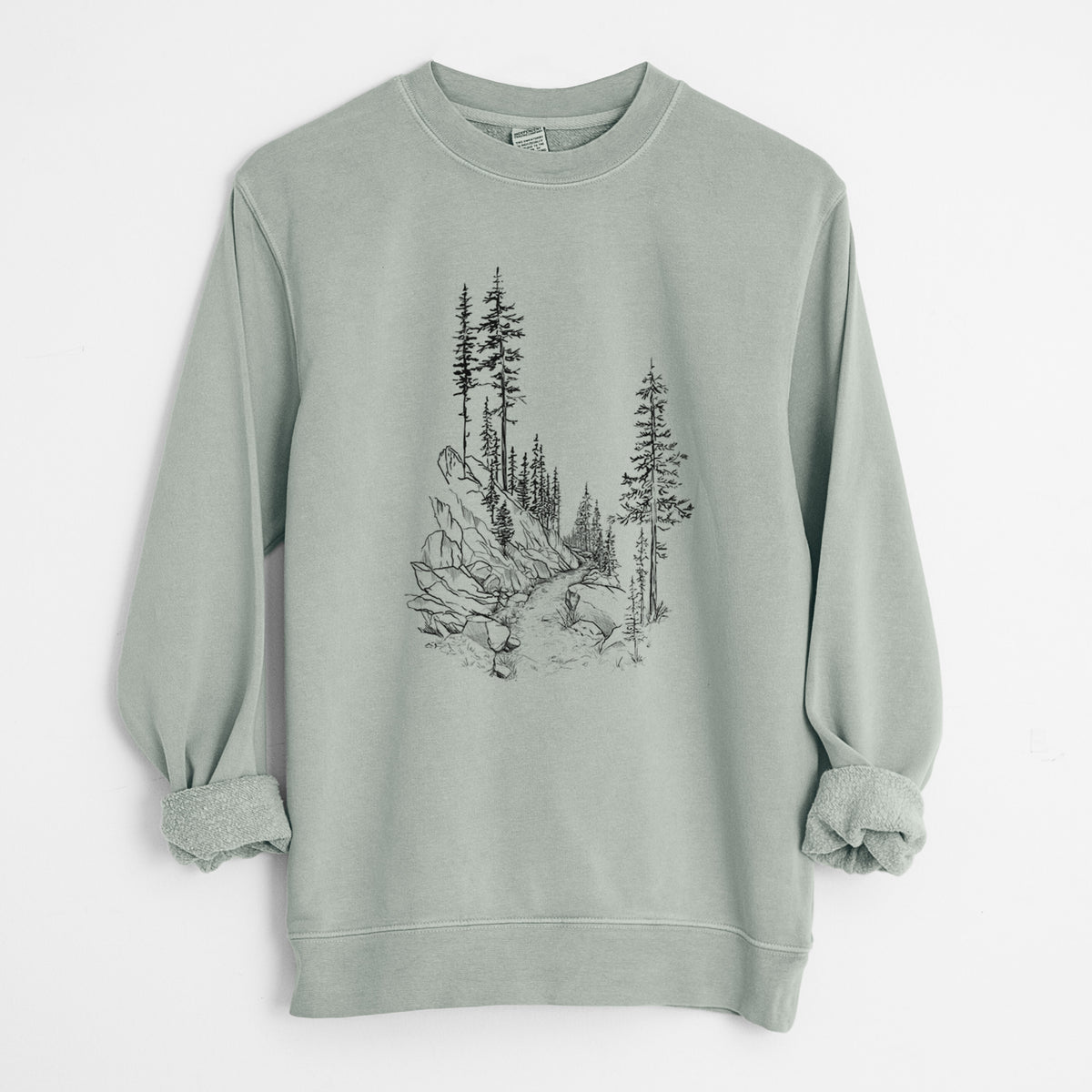 Into the Woods - Hiking - Unisex Pigment Dyed Crew Sweatshirt