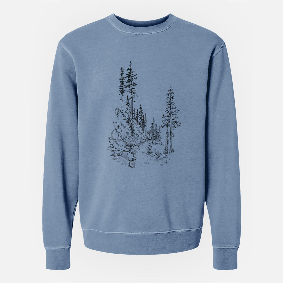 Into the Woods - Hiking - Unisex Pigment Dyed Crew Sweatshirt