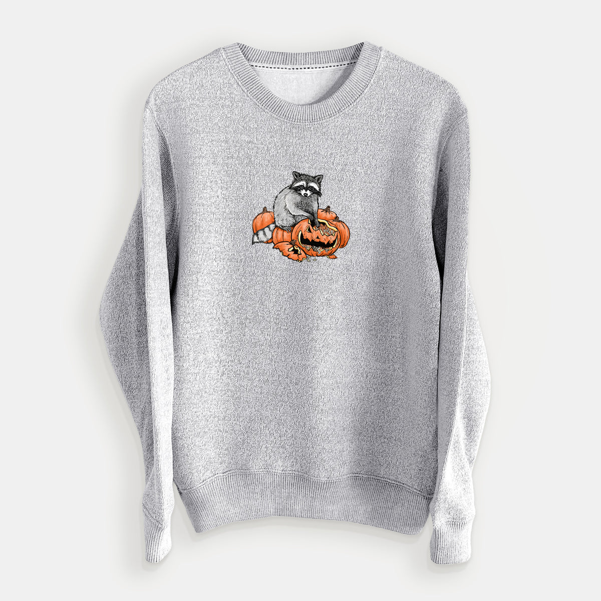 The Raccoon and the Jack-o'-Lantern - Knit Sweatshirt