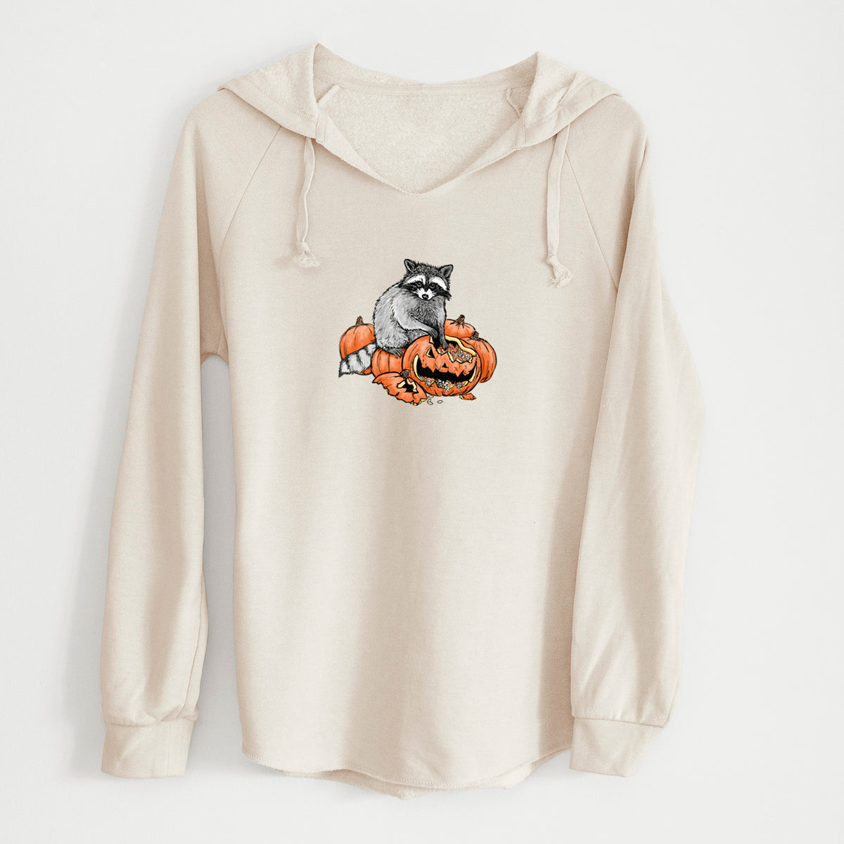 The Raccoon and the Jack-o'-Lantern - Cali Wave Hooded Sweatshirt