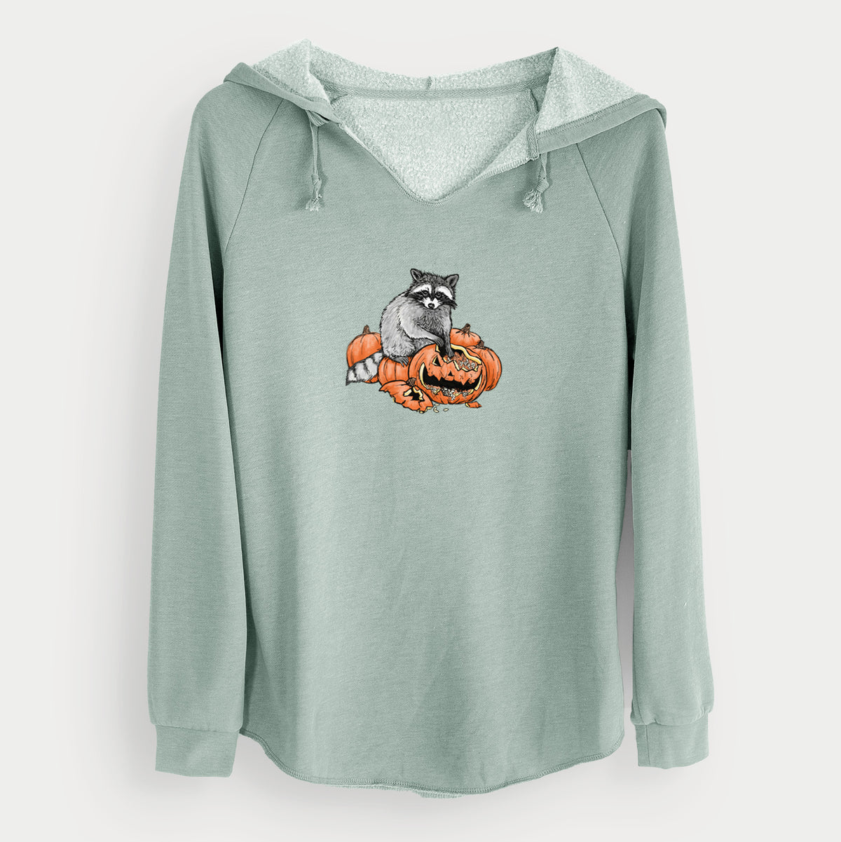 The Raccoon and the Jack-o'-Lantern - Cali Wave Hooded Sweatshirt