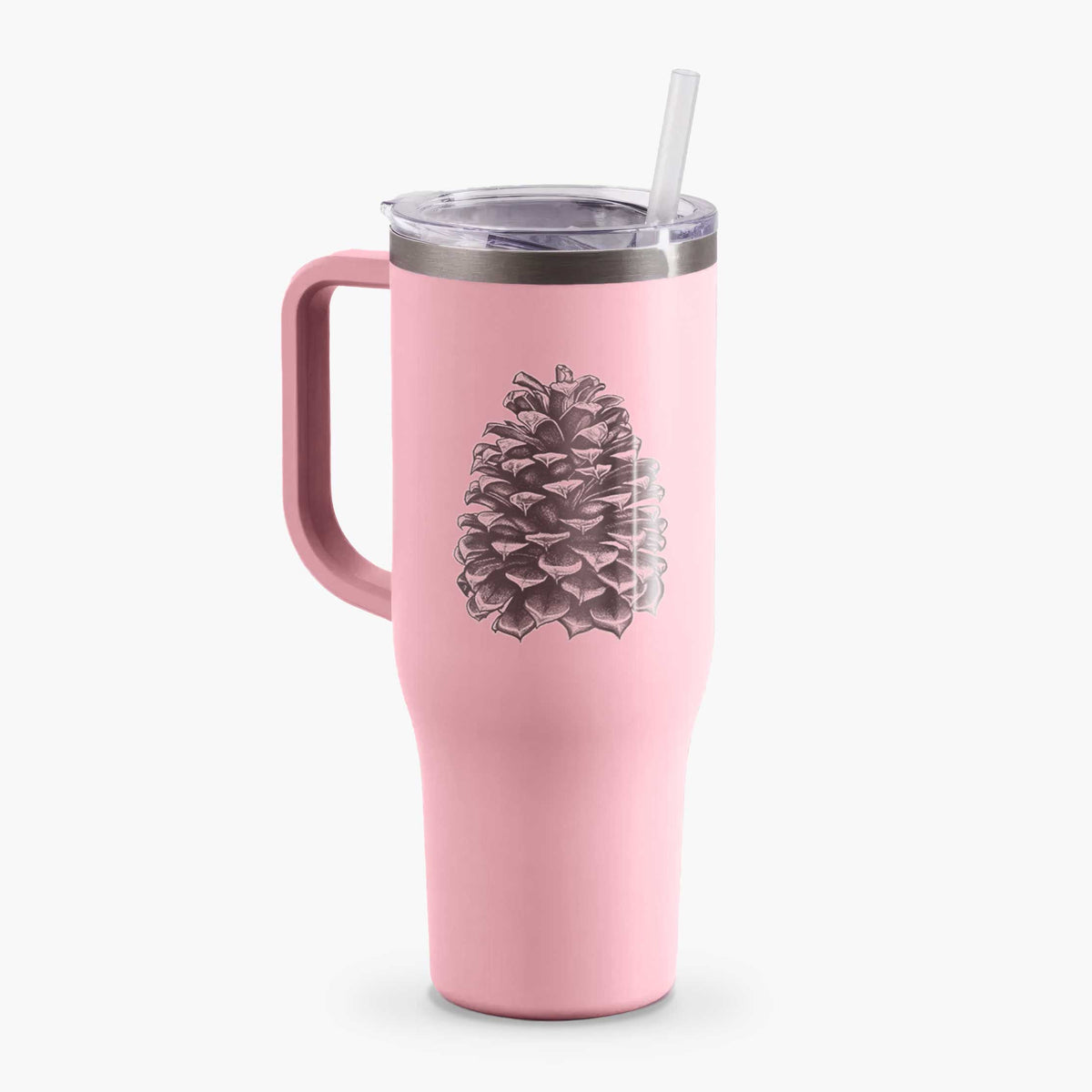 Pinus Jeffreyi - Jeffrey Pine Cone - 40oz Tumbler with Handle