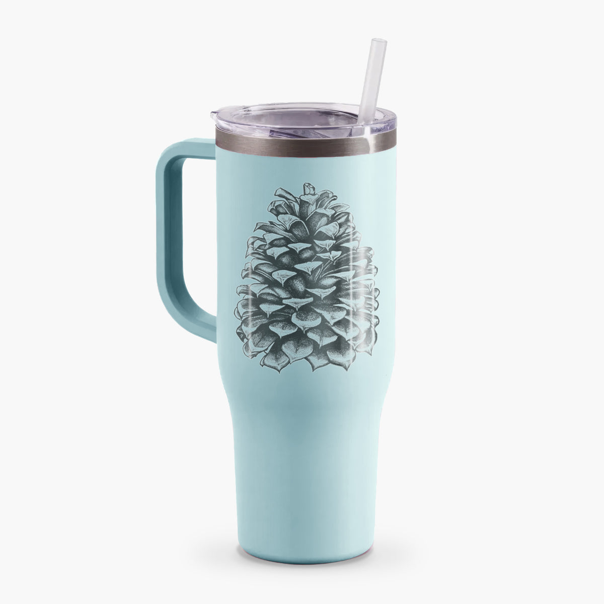 Pinus Jeffreyi - Jeffrey Pine Cone - 40oz Tumbler with Handle