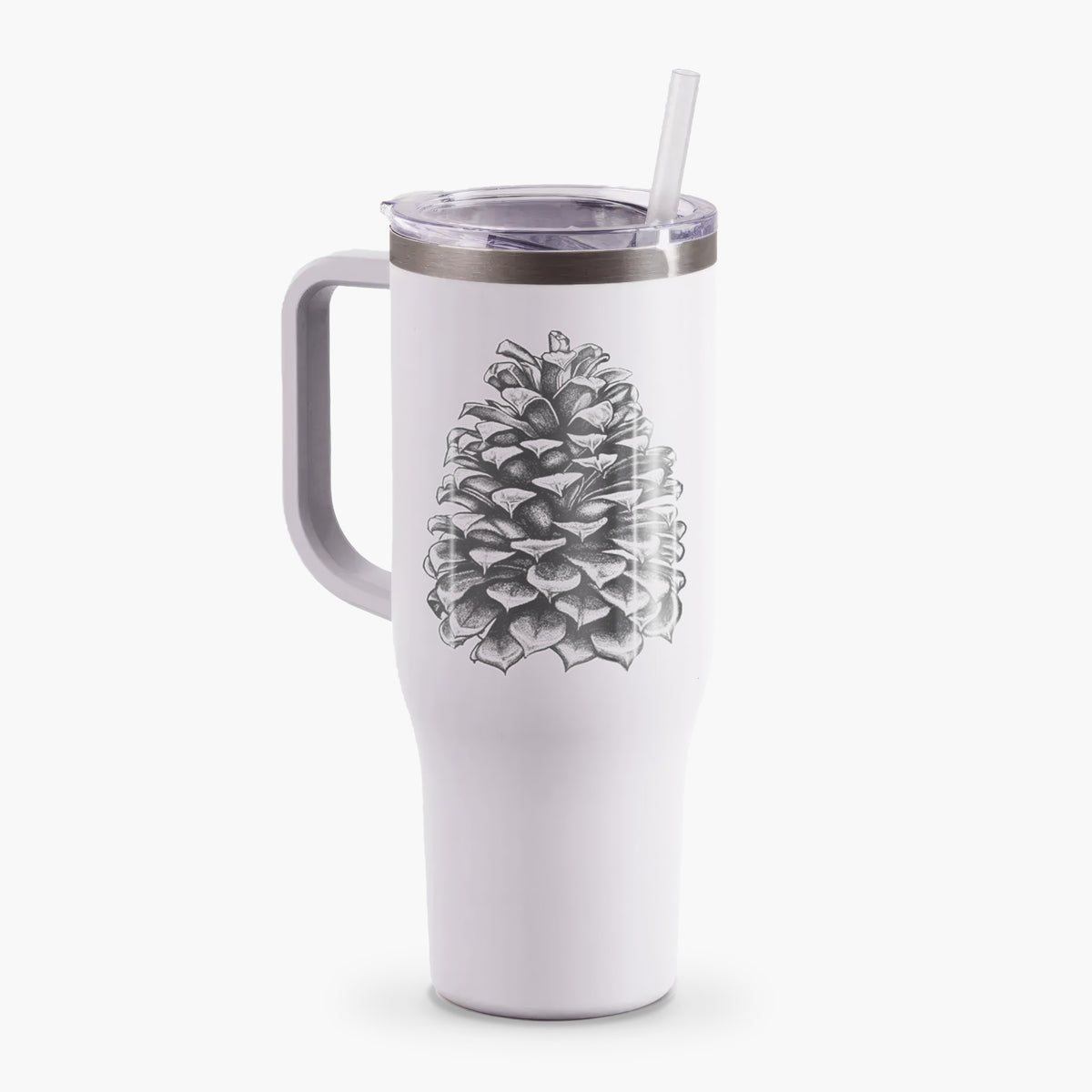 Pinus Jeffreyi - Jeffrey Pine Cone - 40oz Tumbler with Handle