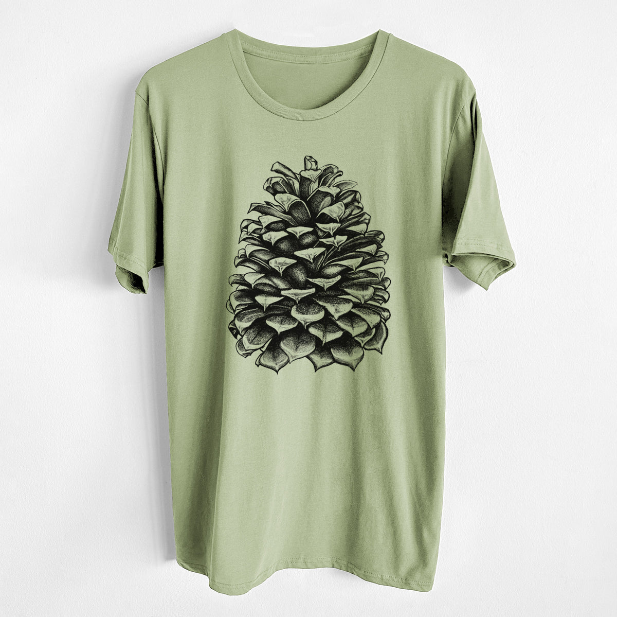 CLOSEOUT - Pinus Jeffreyi - Jeffrey Pine Cone - Unisex Crewneck - Made in USA - 100% Organic Cotton