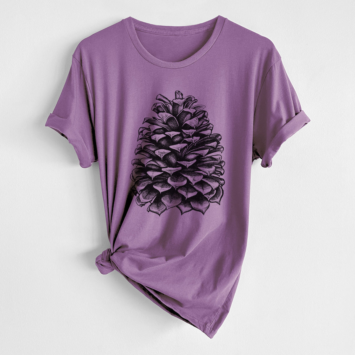 CLOSEOUT - Pinus Jeffreyi - Jeffrey Pine Cone - Unisex Crewneck - Made in USA - 100% Organic Cotton