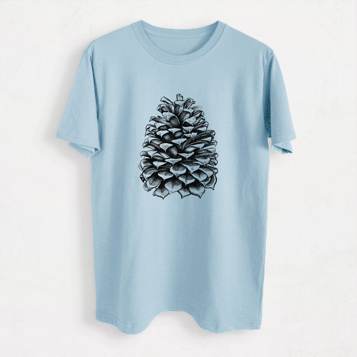 Pinus Jeffreyi - Jeffrey Pine Cone - Heavyweight Men&#39;s 100% Organic Cotton Tee