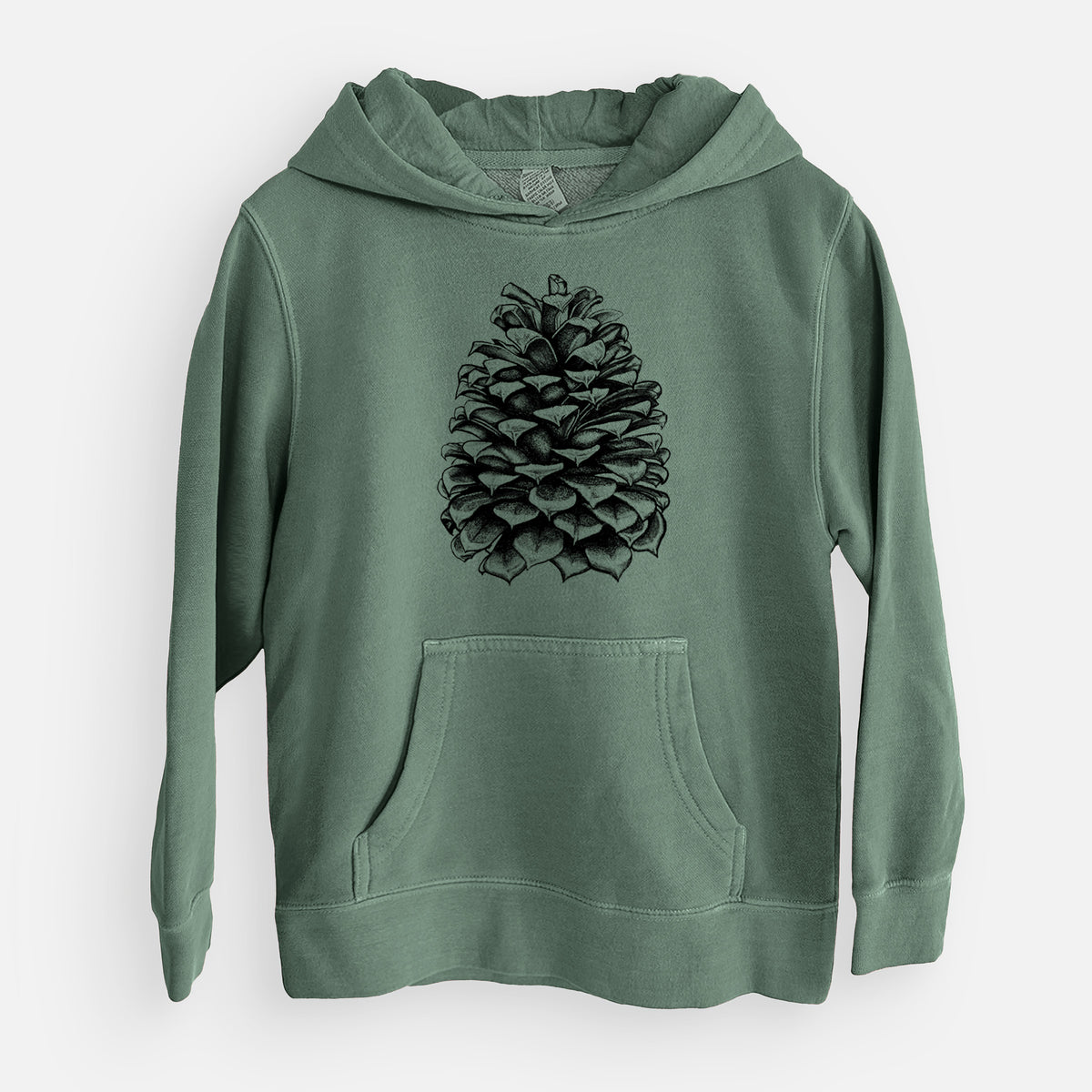 Pinus Jeffreyi - Jeffrey Pine Cone - Youth Pigment Dyed Hoodie