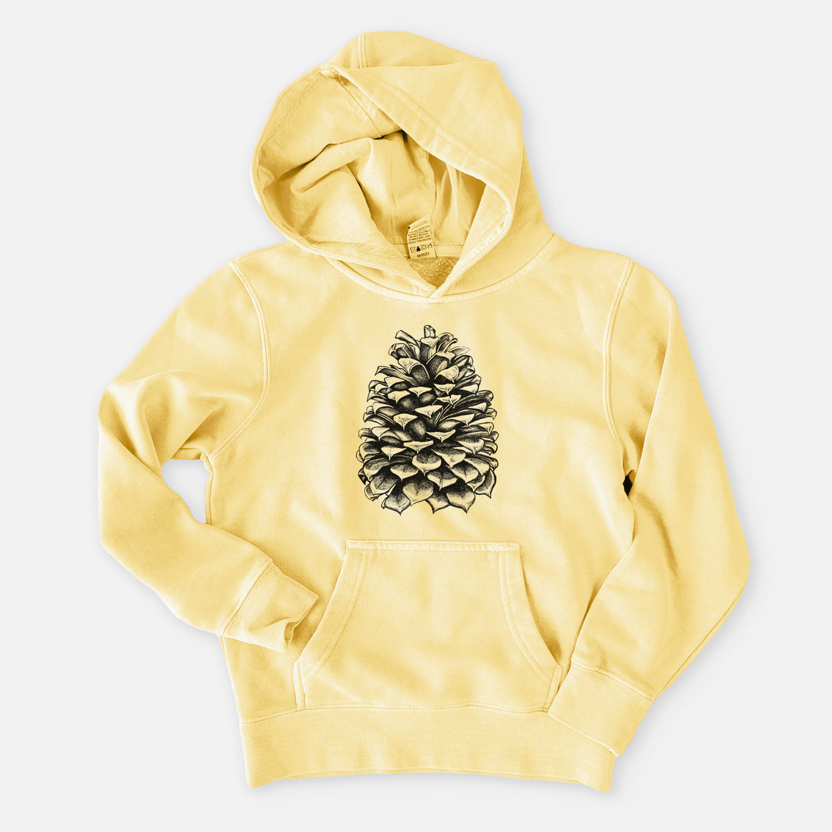 Pinus Jeffreyi - Jeffrey Pine Cone - Youth Pigment Dyed Hoodie