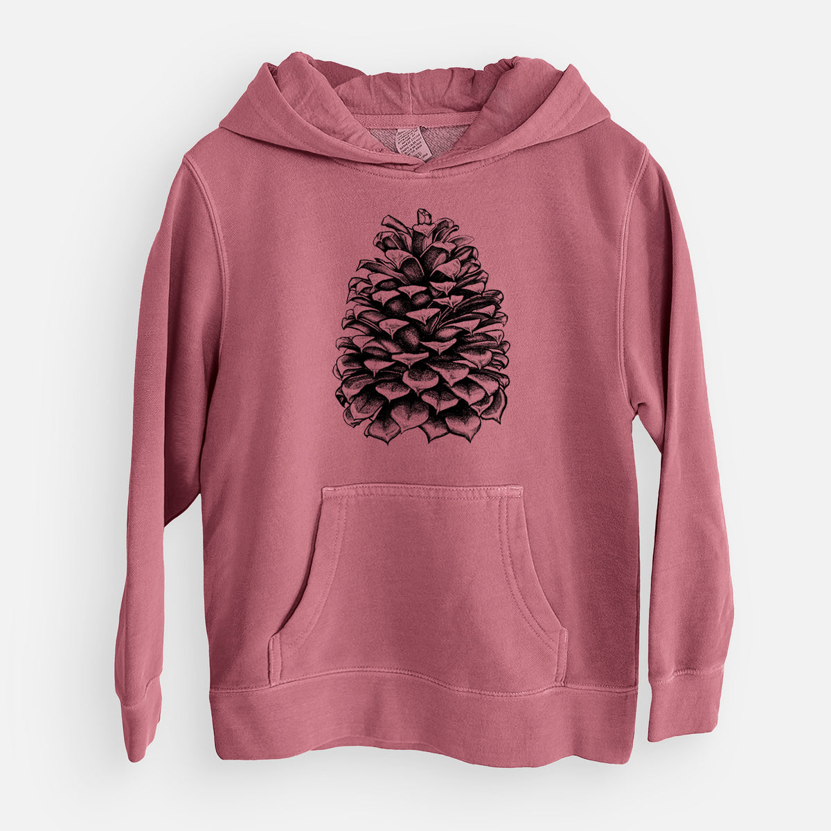 Pinus Jeffreyi - Jeffrey Pine Cone - Youth Pigment Dyed Hoodie
