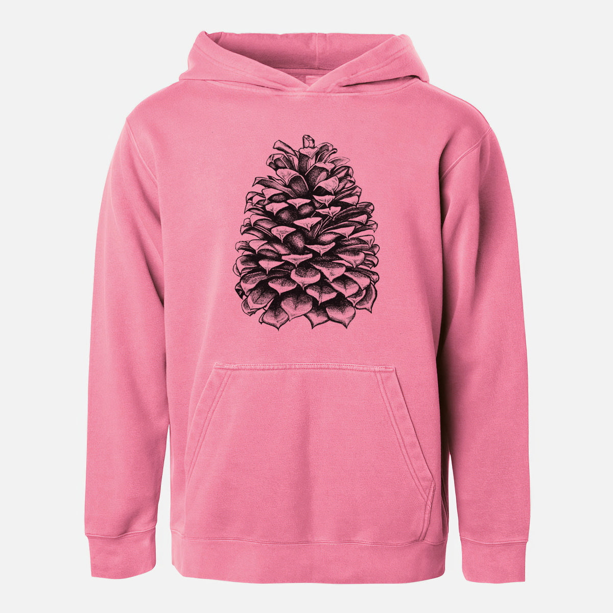 Pinus Jeffreyi - Jeffrey Pine Cone - Youth Pigment Dyed Hoodie