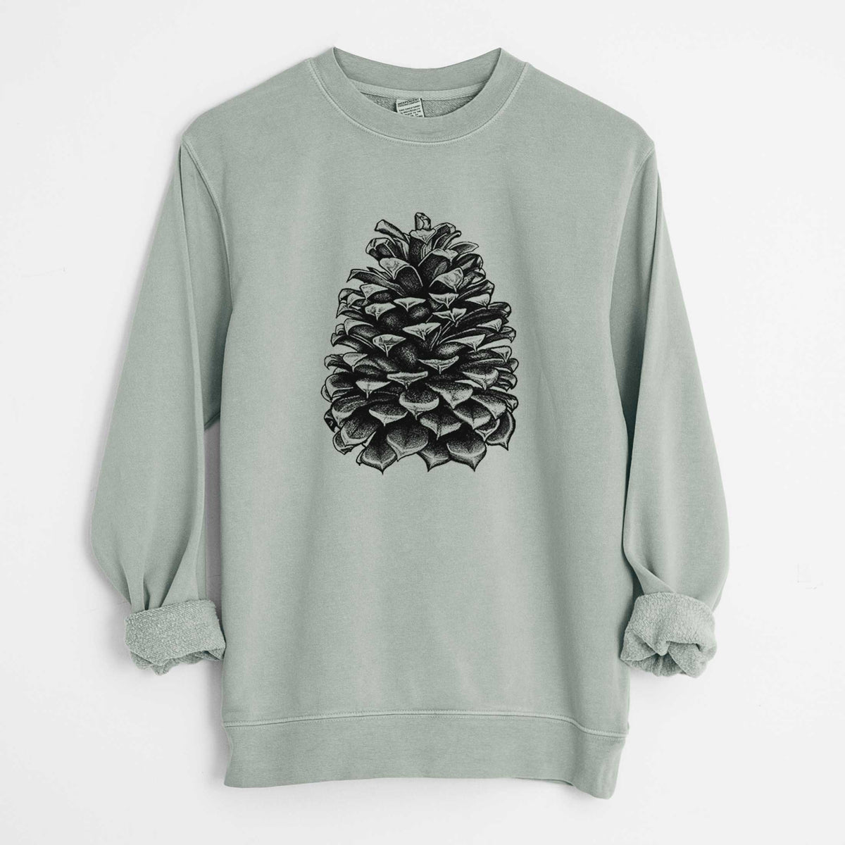 Pinus Jeffreyi - Jeffrey Pine Cone - Unisex Pigment Dyed Crew Sweatshirt