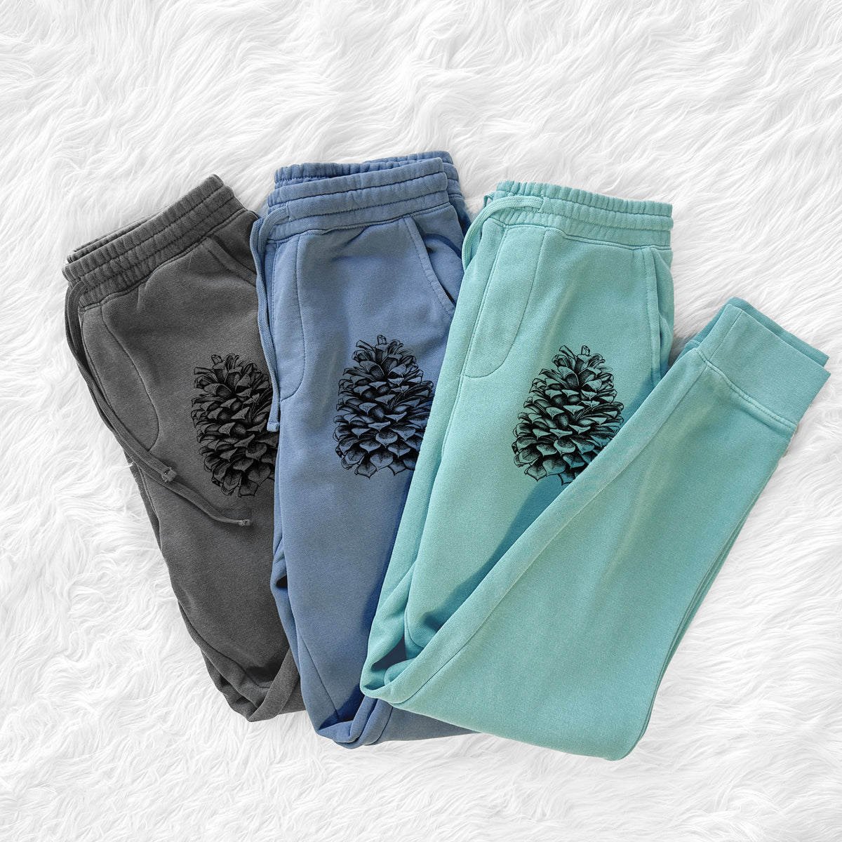 Pinus Jeffreyi - Jeffrey Pine Cone - Unisex Pigment Dyed Sweatpants