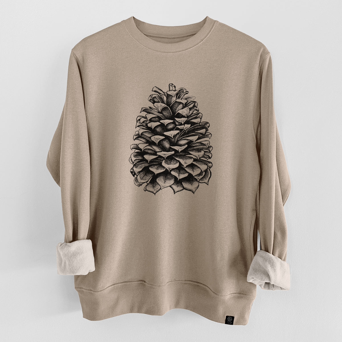 Pinus Jeffreyi - Jeffrey Pine Cone  - Unisex Reclaimed Crewneck Sweatshirt