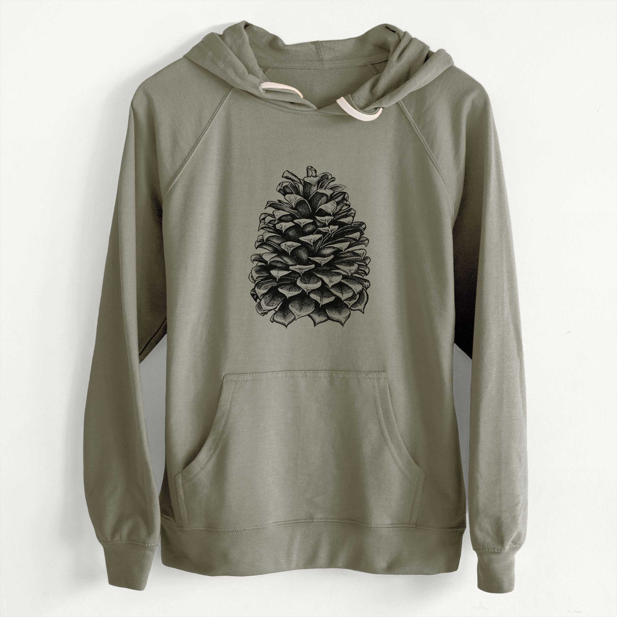 CLEARANCE - Pinus Jeffreyi - Jeffrey Pine Cone  - Unisex Slim Fit Loopback Terry Hoodie