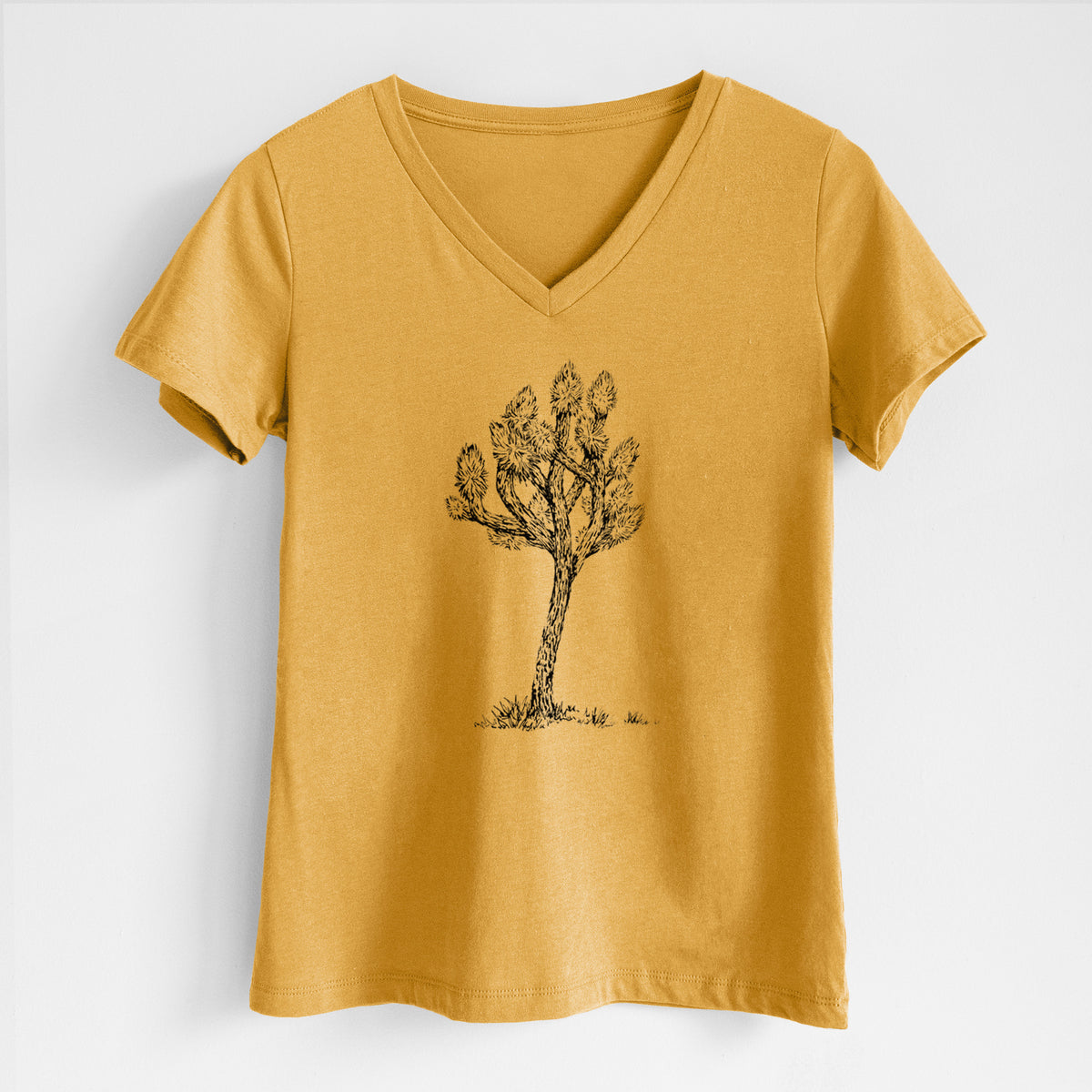 Yucca brevifolia - Joshua Tree - Women&#39;s Lightweight Relaxed Fit 100% Cotton V-neck