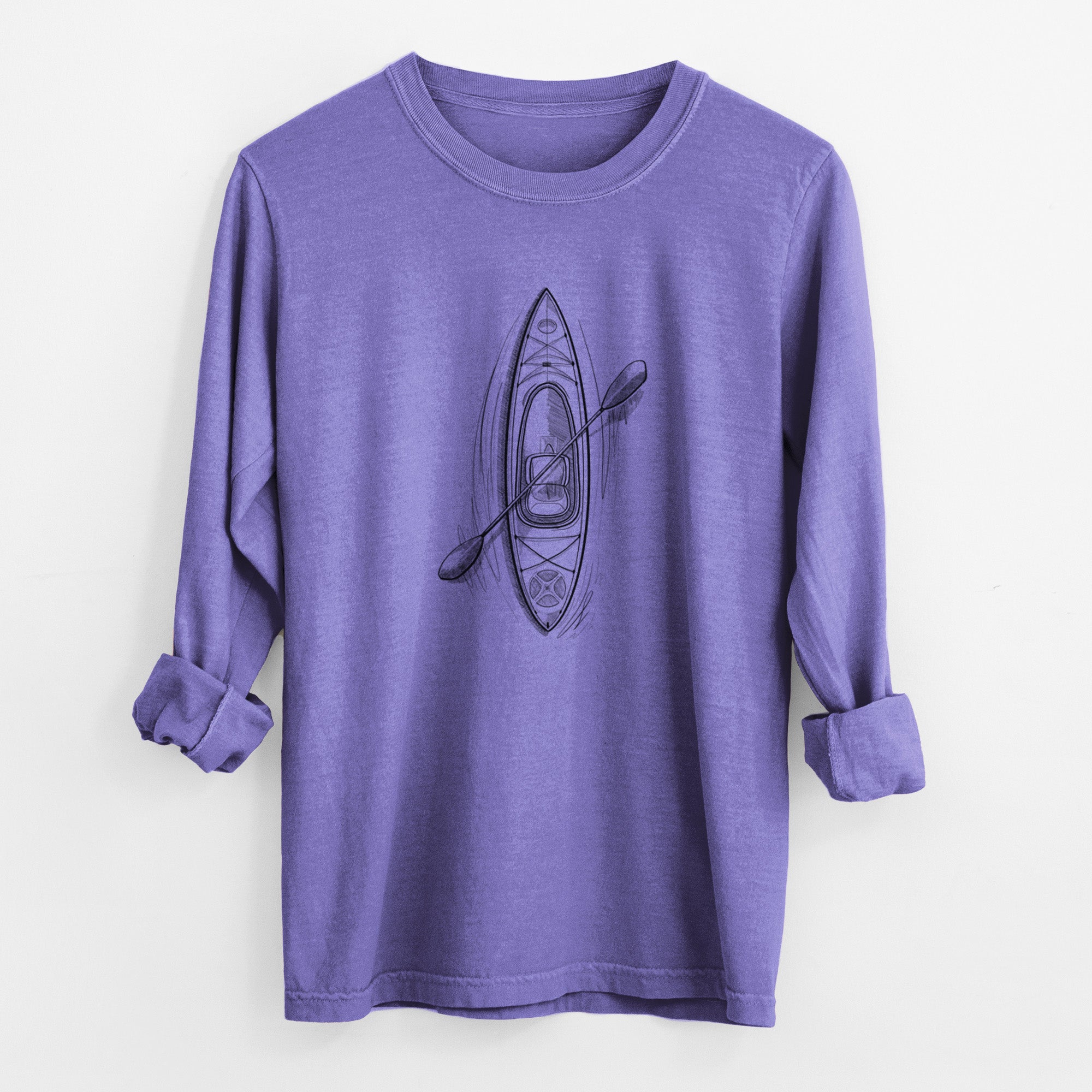 Kayak - Unisex Comfort Colors 100% Cotton Long Sleeve