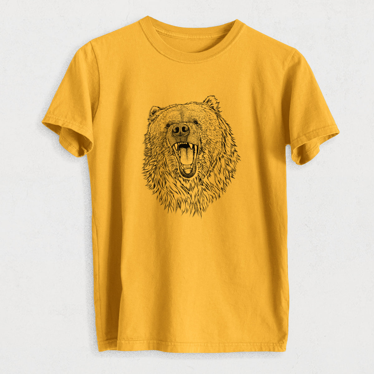 Ursus arctos - Kodiak Bear - Heavyweight Men&#39;s 100% Organic Cotton Tee