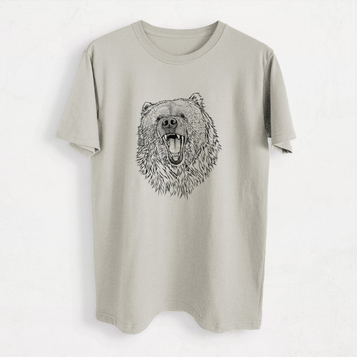 Ursus arctos - Kodiak Bear - Heavyweight Men&#39;s 100% Organic Cotton Tee