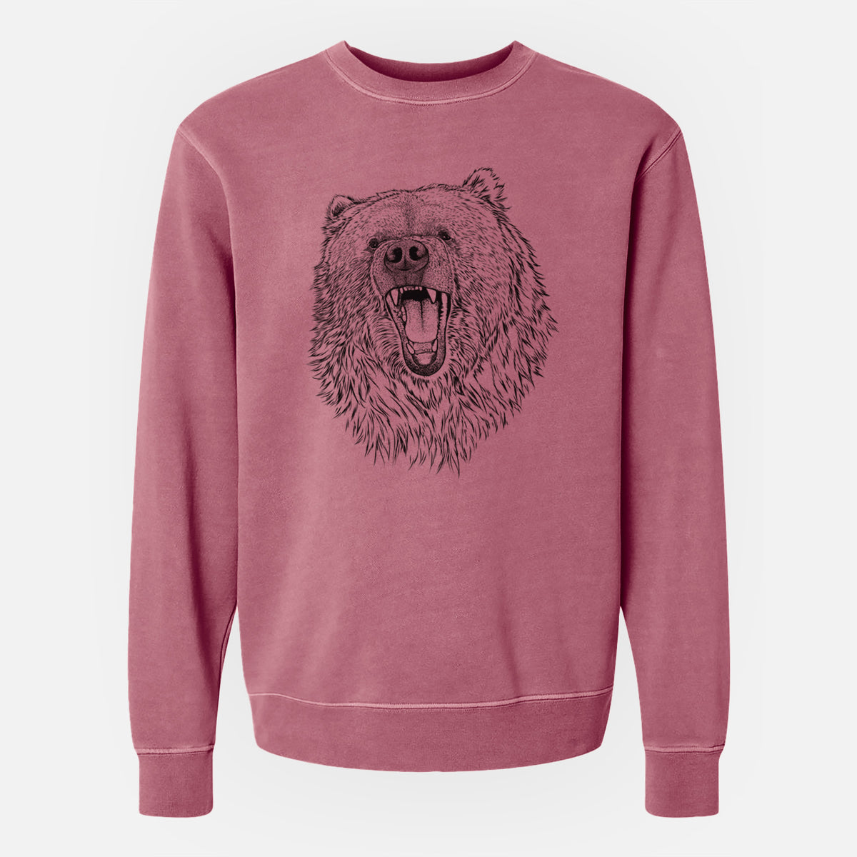 Ursus arctos - Kodiak Bear - Unisex Pigment Dyed Crew Sweatshirt