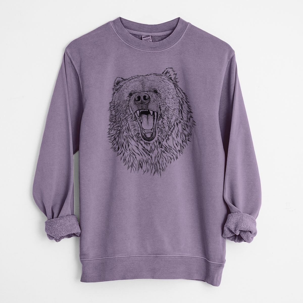 Ursus arctos - Kodiak Bear - Unisex Pigment Dyed Crew Sweatshirt