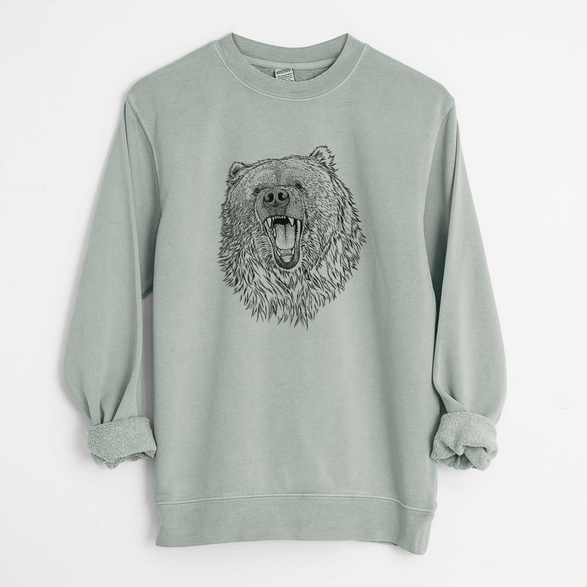 Ursus arctos - Kodiak Bear - Unisex Pigment Dyed Crew Sweatshirt