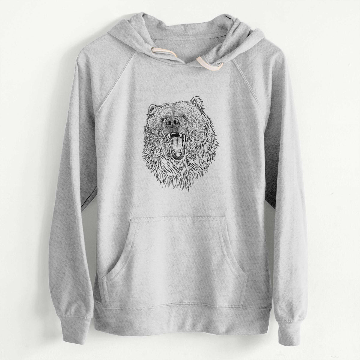 CLEARANCE - Ursus arctos - Kodiak Bear  - Unisex Slim Fit Loopback Terry Hoodie