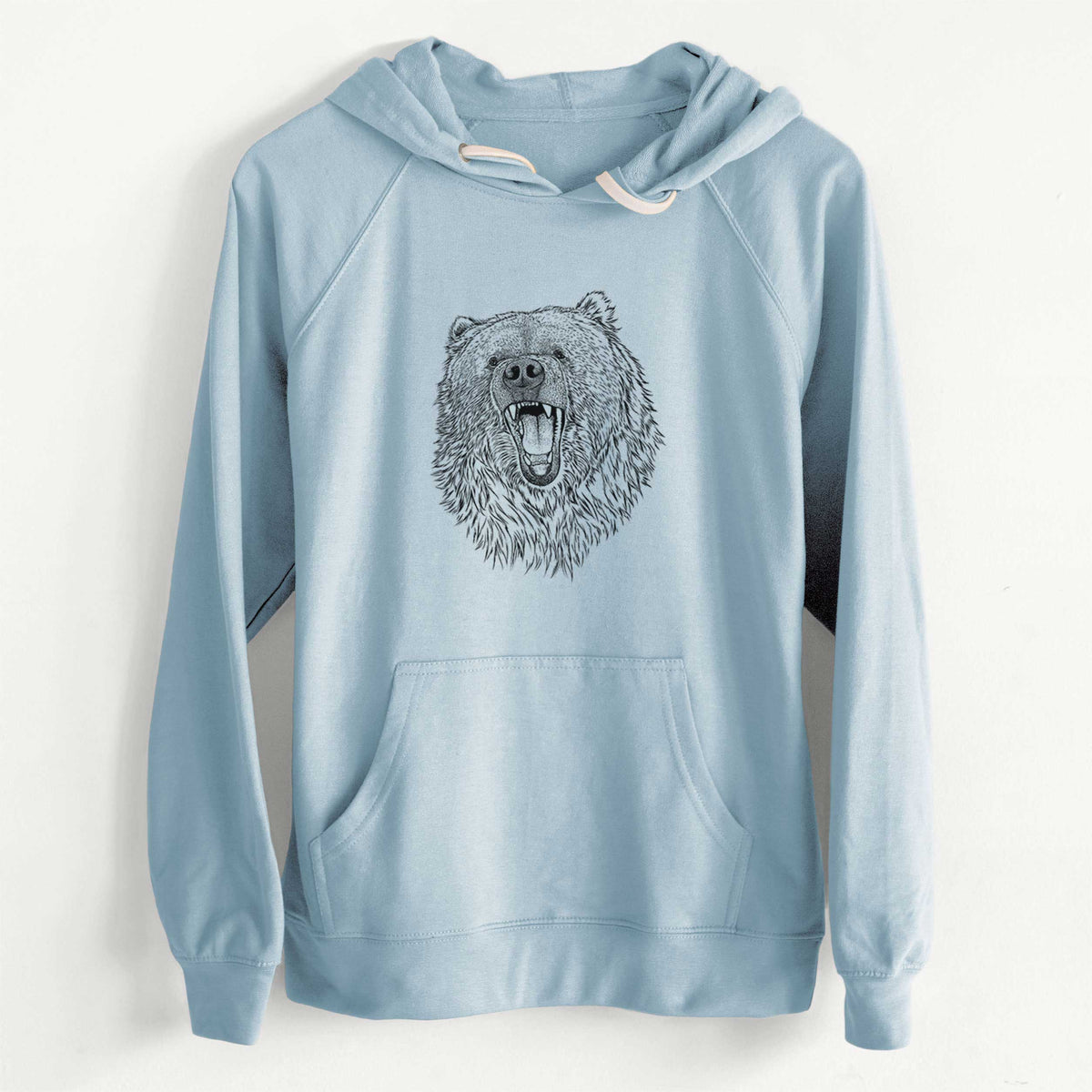 CLEARANCE - Ursus arctos - Kodiak Bear  - Unisex Slim Fit Loopback Terry Hoodie