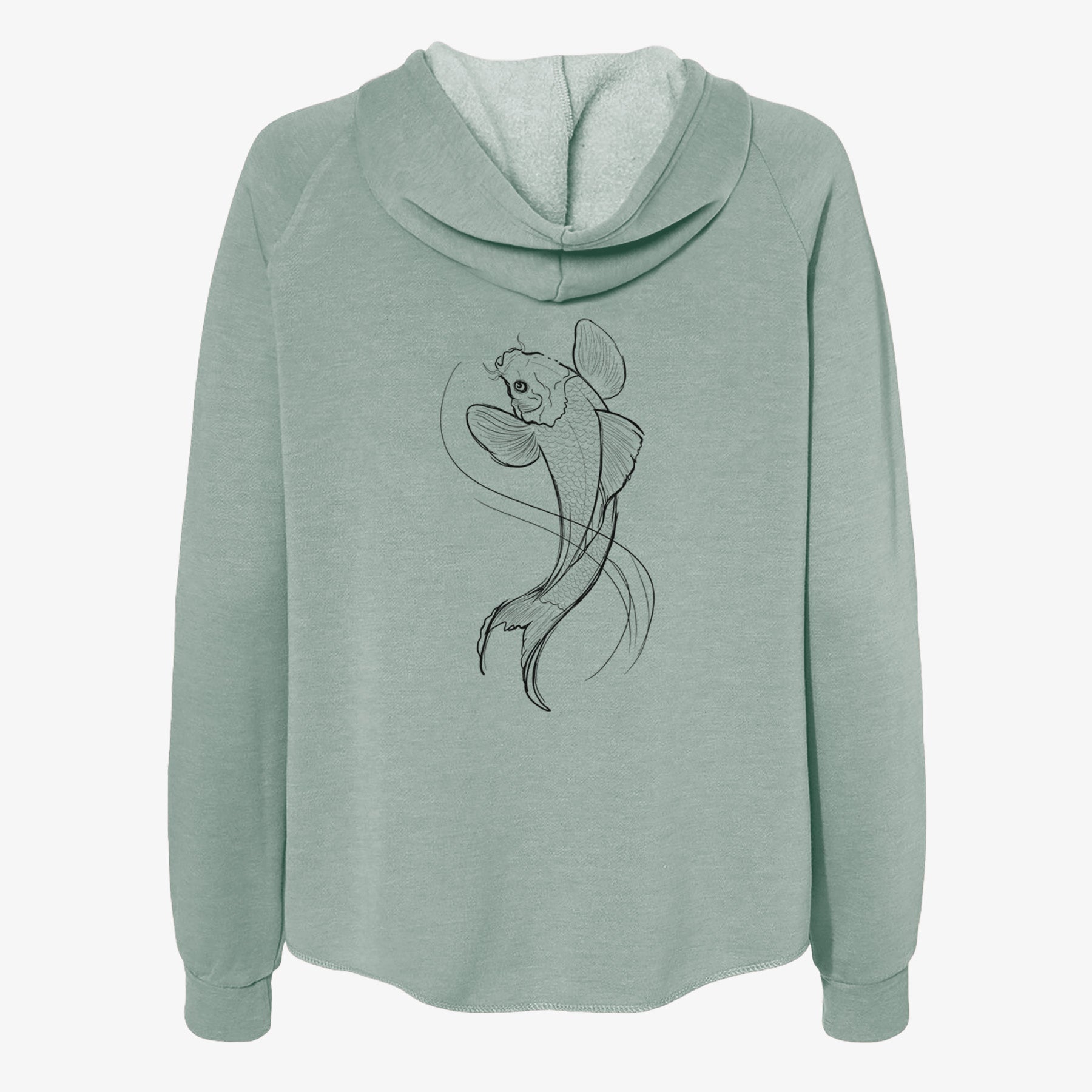 Koi Fish - Cyprinus rubrofuscus - Women's Cali Wave Zip-Up Sweatshirt