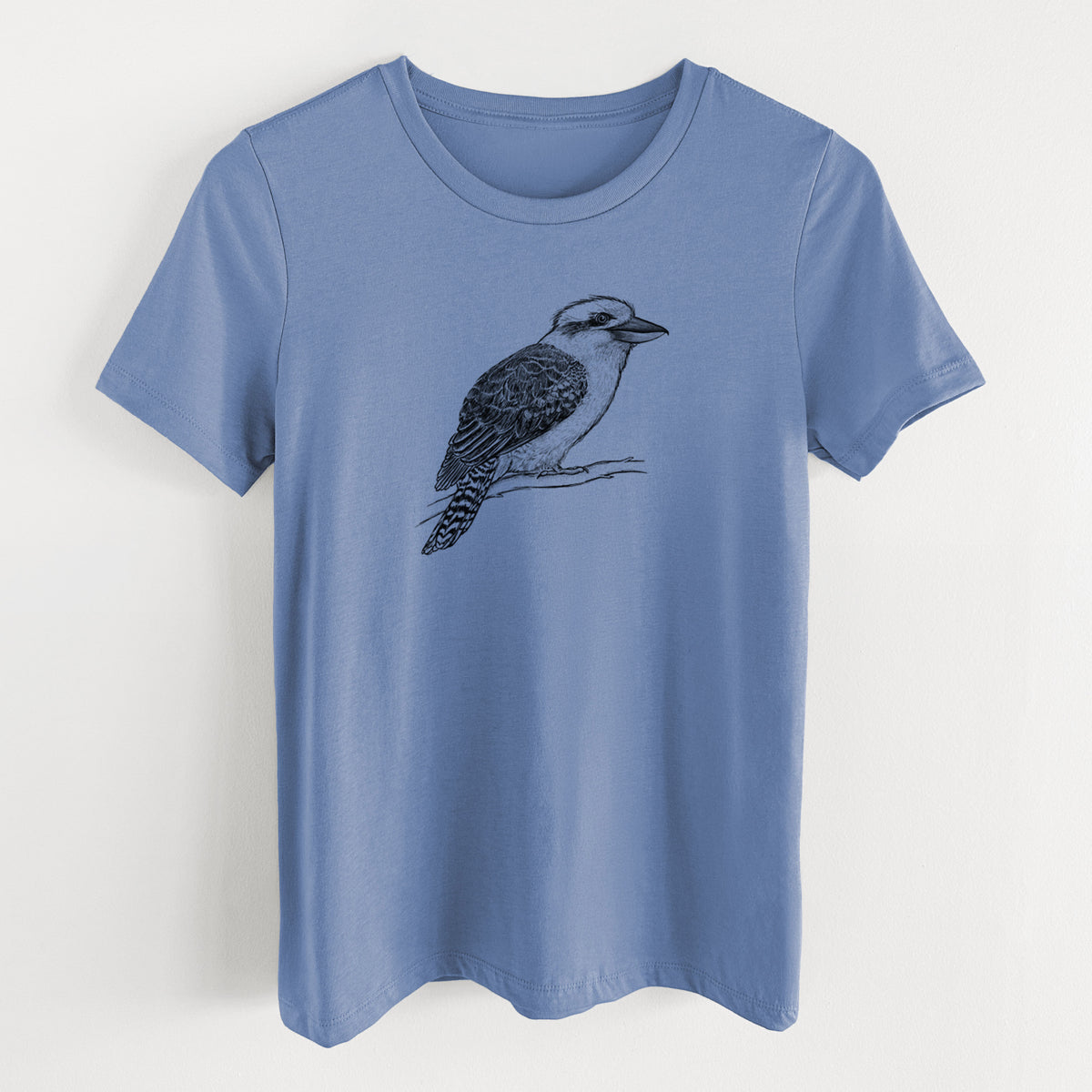 Kookaburra - Dacelo novaeguineae - Women&#39;s Lightweight Relaxed Fit 100% Cotton Crewneck